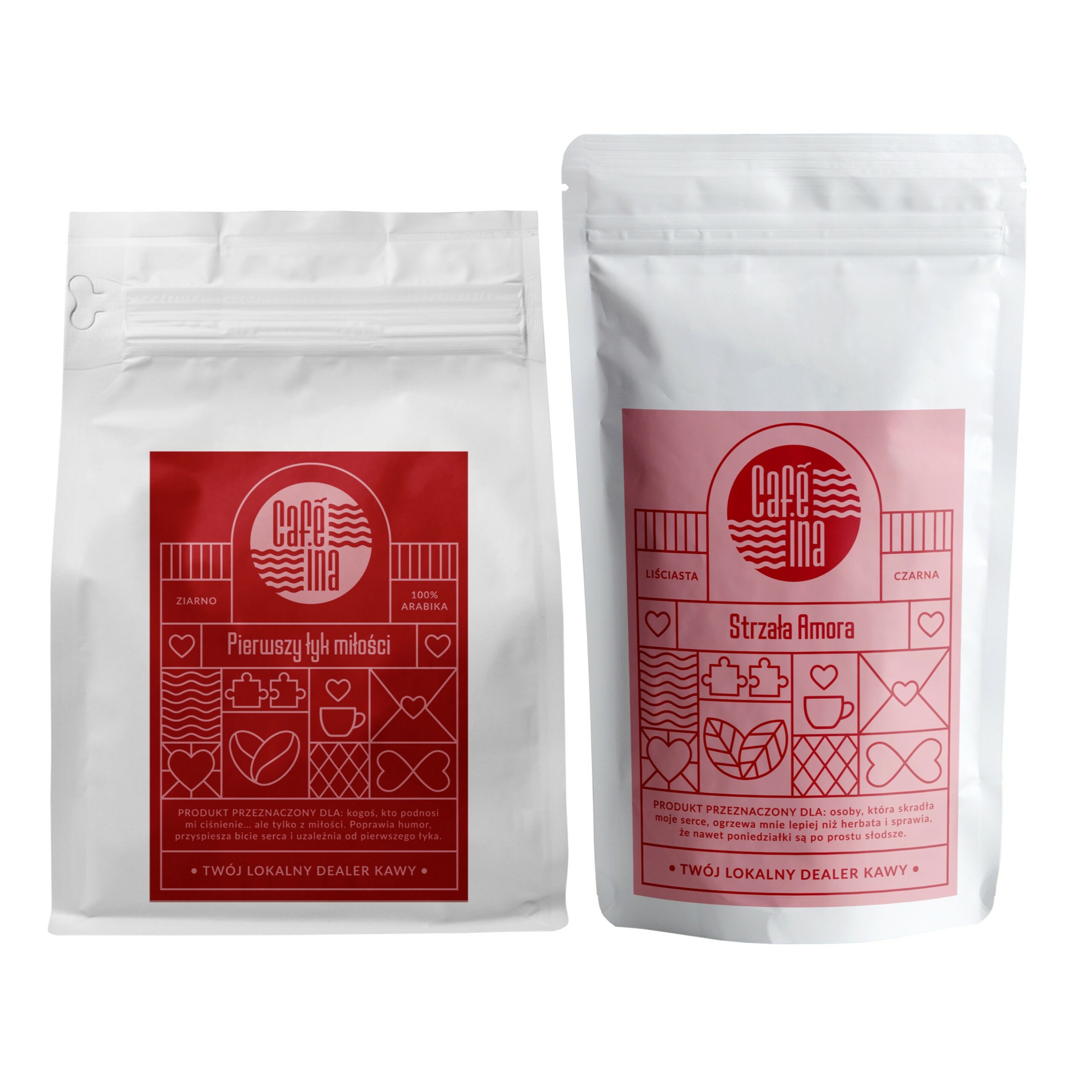 Zestaw kawa i herbata na Walentynki