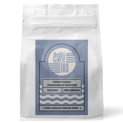 KAWA O SMAKU TRUSKAWEK W ŚMIETANIE